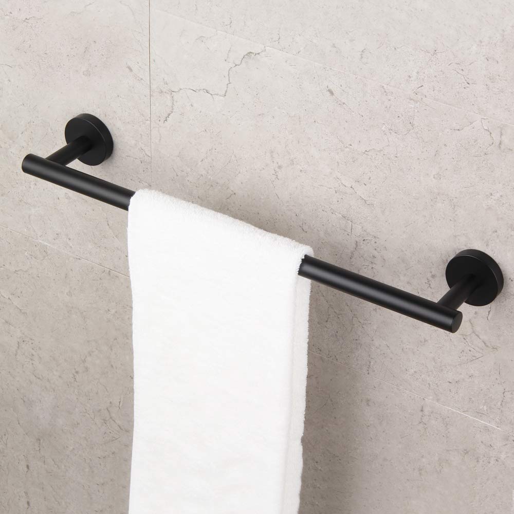 GERZWY 18-Inch Bathroom Single Towel Bar Stainless Steel Bath Towel Rack Contemporary Style Wall Mount  Polished Finish AG1101C45-JG